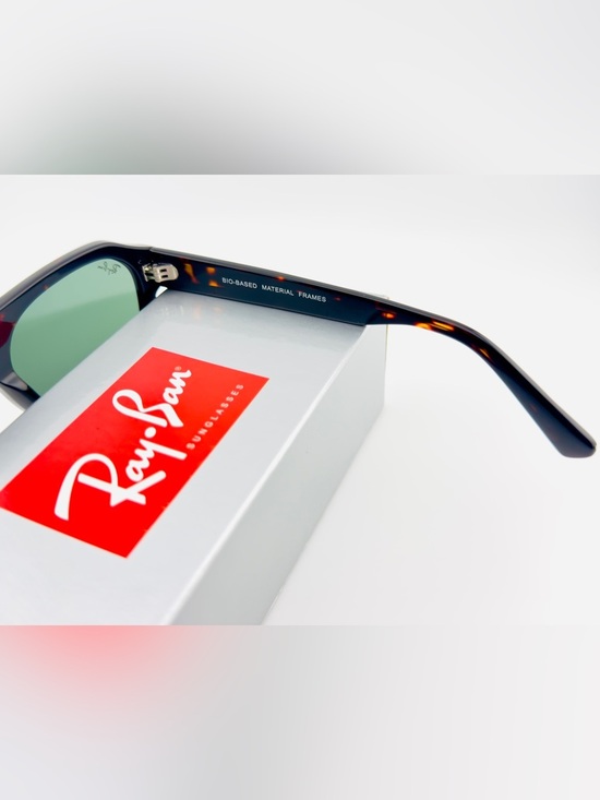 Ray-Ban Corrigan Sunglasses BIO-BASED Frame Polished Havana Green Lenses UNISEX! main image 2